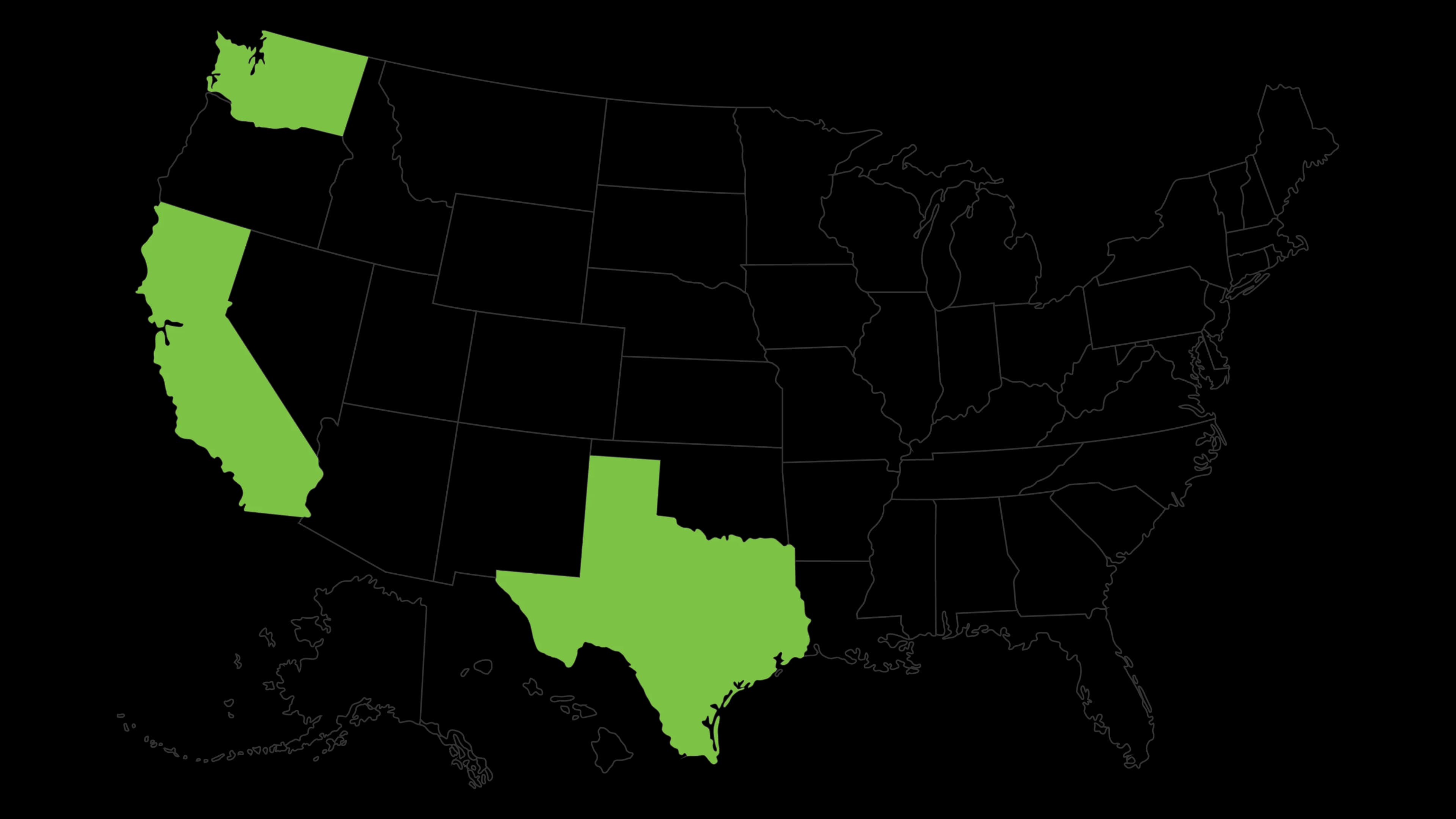 United States map showing IA Remodeling service areas