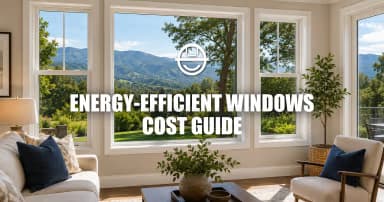 Modern energy-efficient home windows exterior.