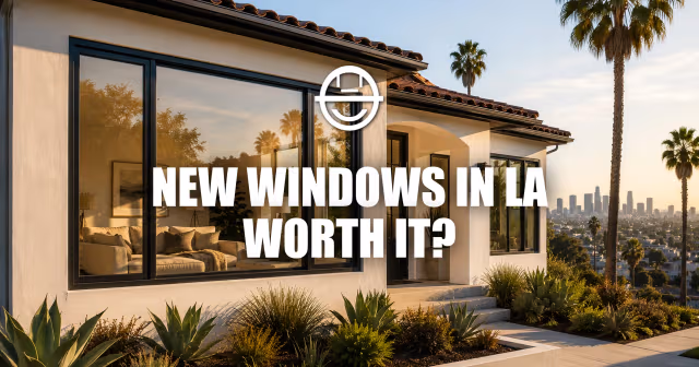Modern Los Angeles home with new energy-efficient windows.